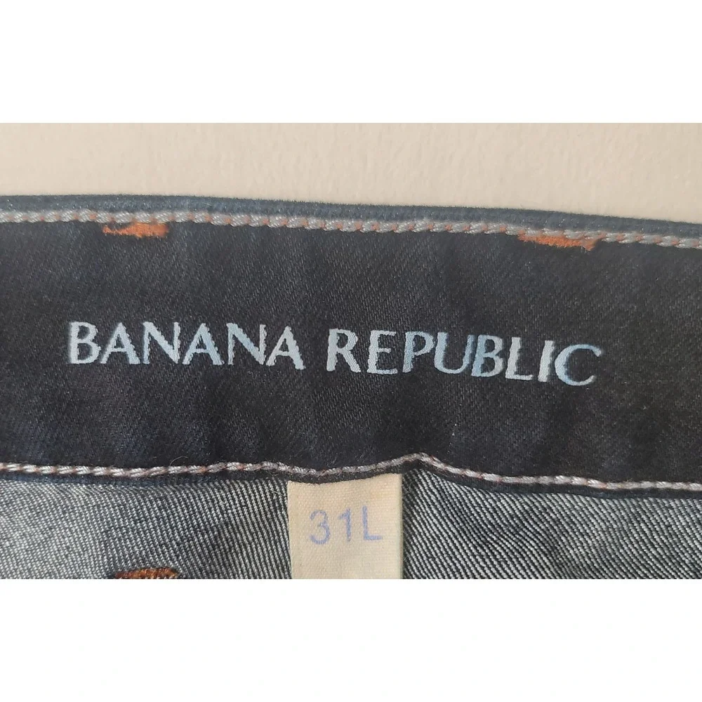 Banana Republic Bootcut Jeans Womens‎ 31L Dark Wash Long Stretch Denim
